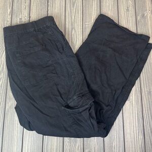 Women's Cargo Pants Black XL Y2K Style
